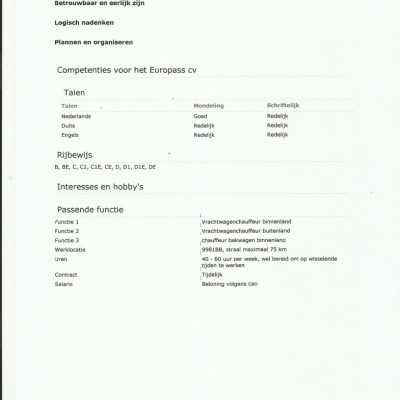 Talentcard van koeno wildeboer