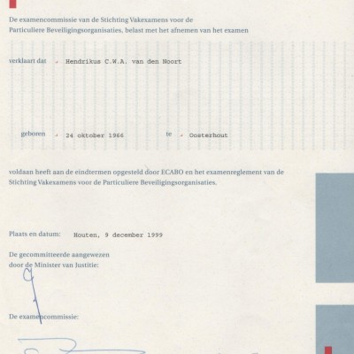 Talentcard van eric van den noort